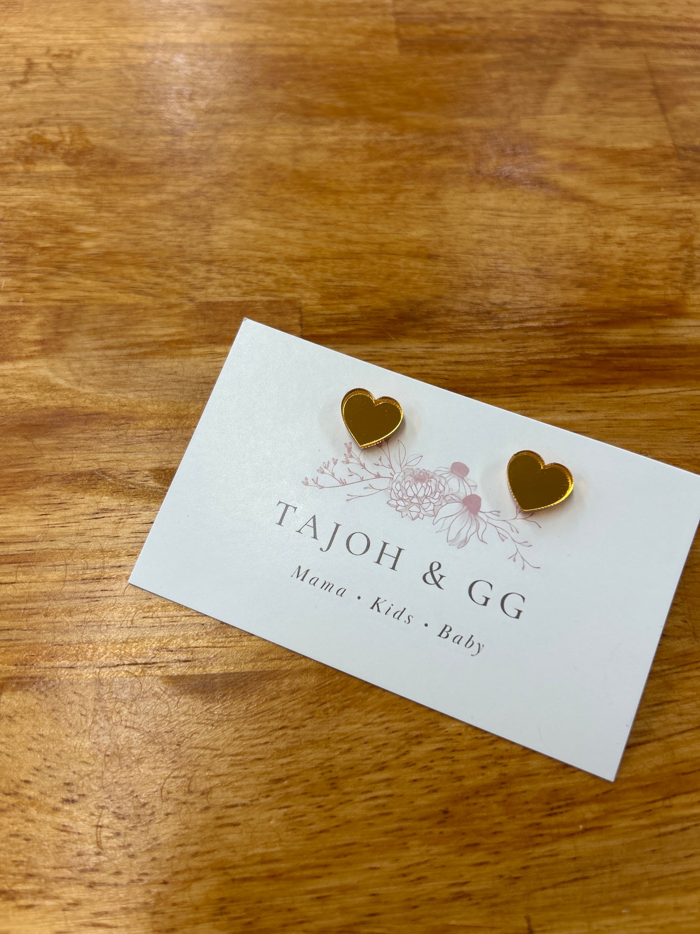 Gold Mirrored Mini Hearts