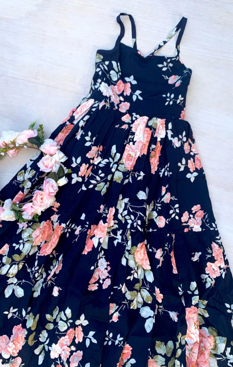 Ava Girls Floral Maxi Dress | Blue