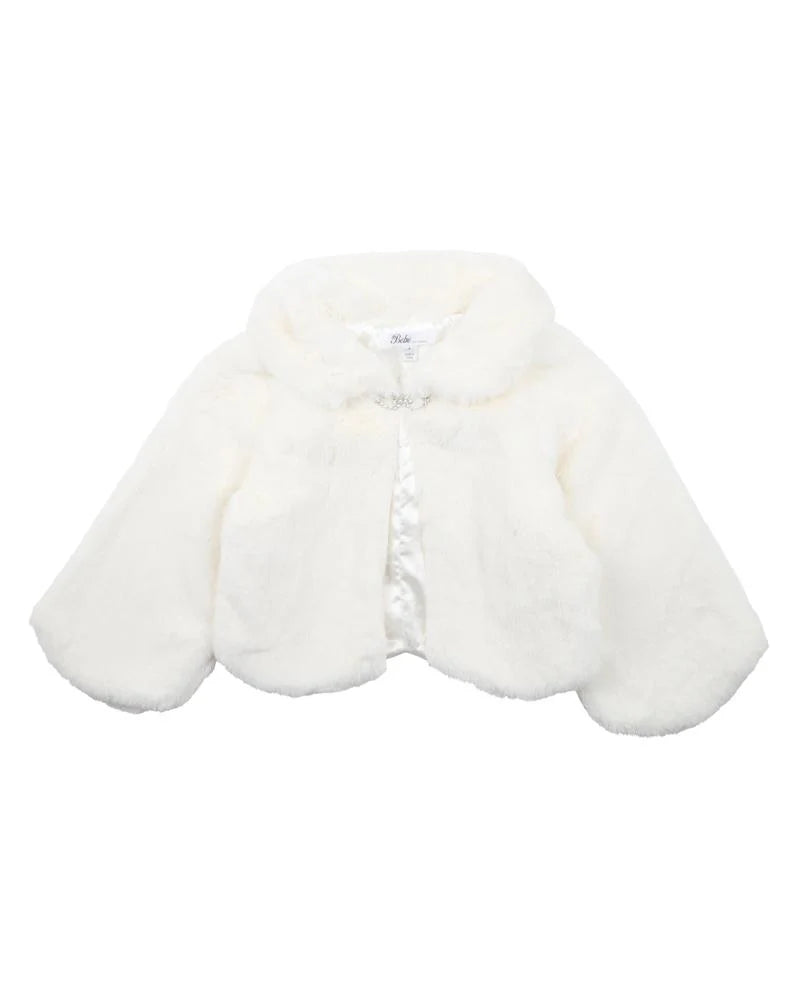 PETAL FAUX FUR JACKET 3-7 YRS