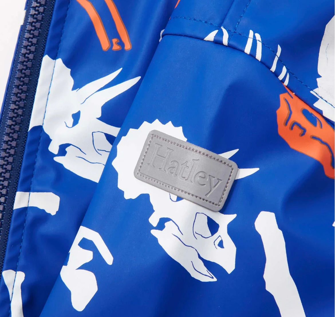 Boys Dino Fossils Colour Changing Zip-Up Rain Jacket