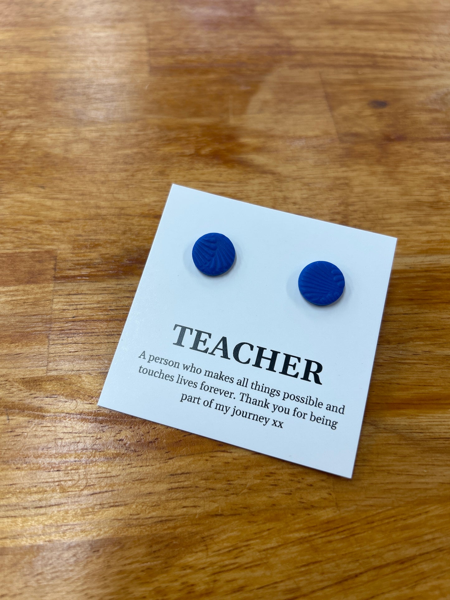 Teacher Earrings - Royal Blue