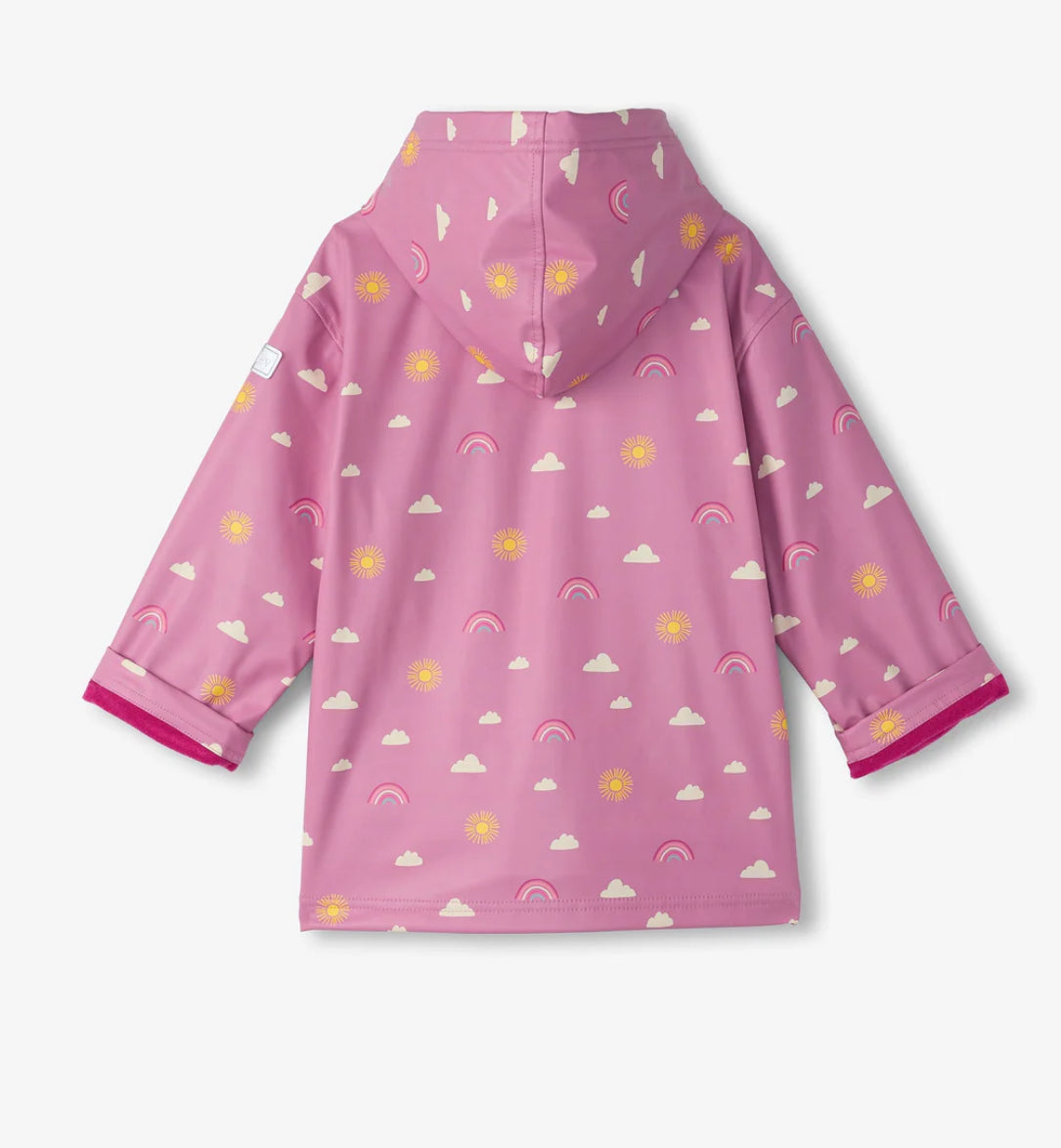 Girls Sun Charms Zip-Up Rain Jacket