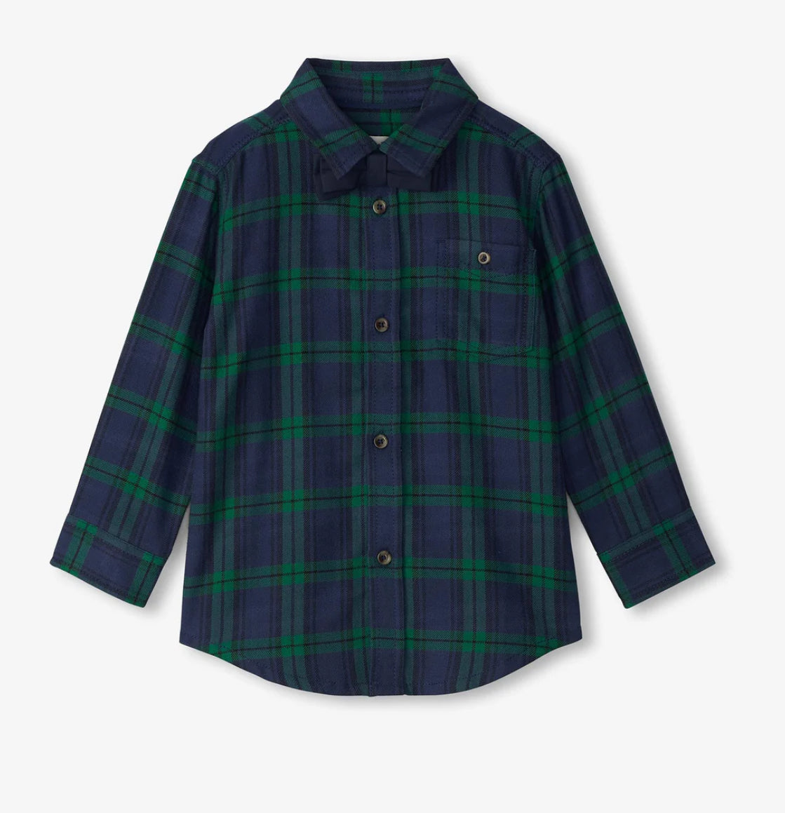 Boys Blackwatch Plaid Button Down Shirt