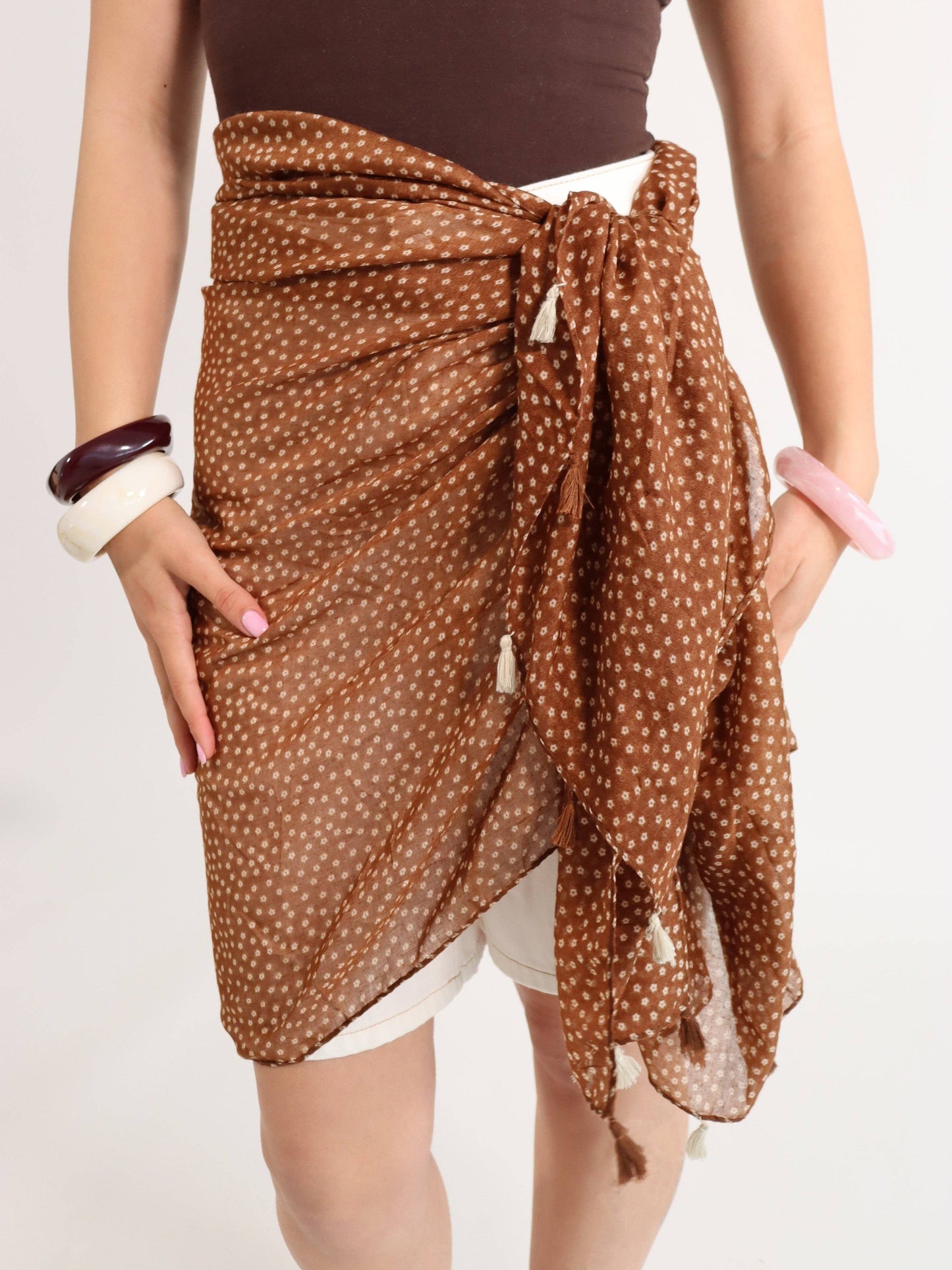 Tierra Tassel Wrap Lightweight Scarf