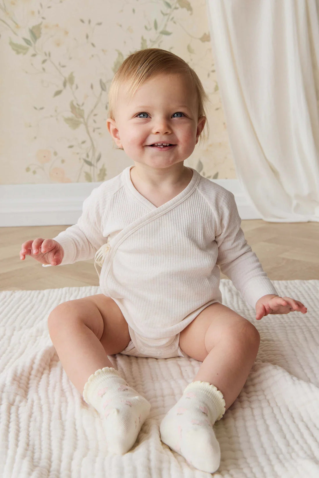 Maya Jacquard Sock - Egret