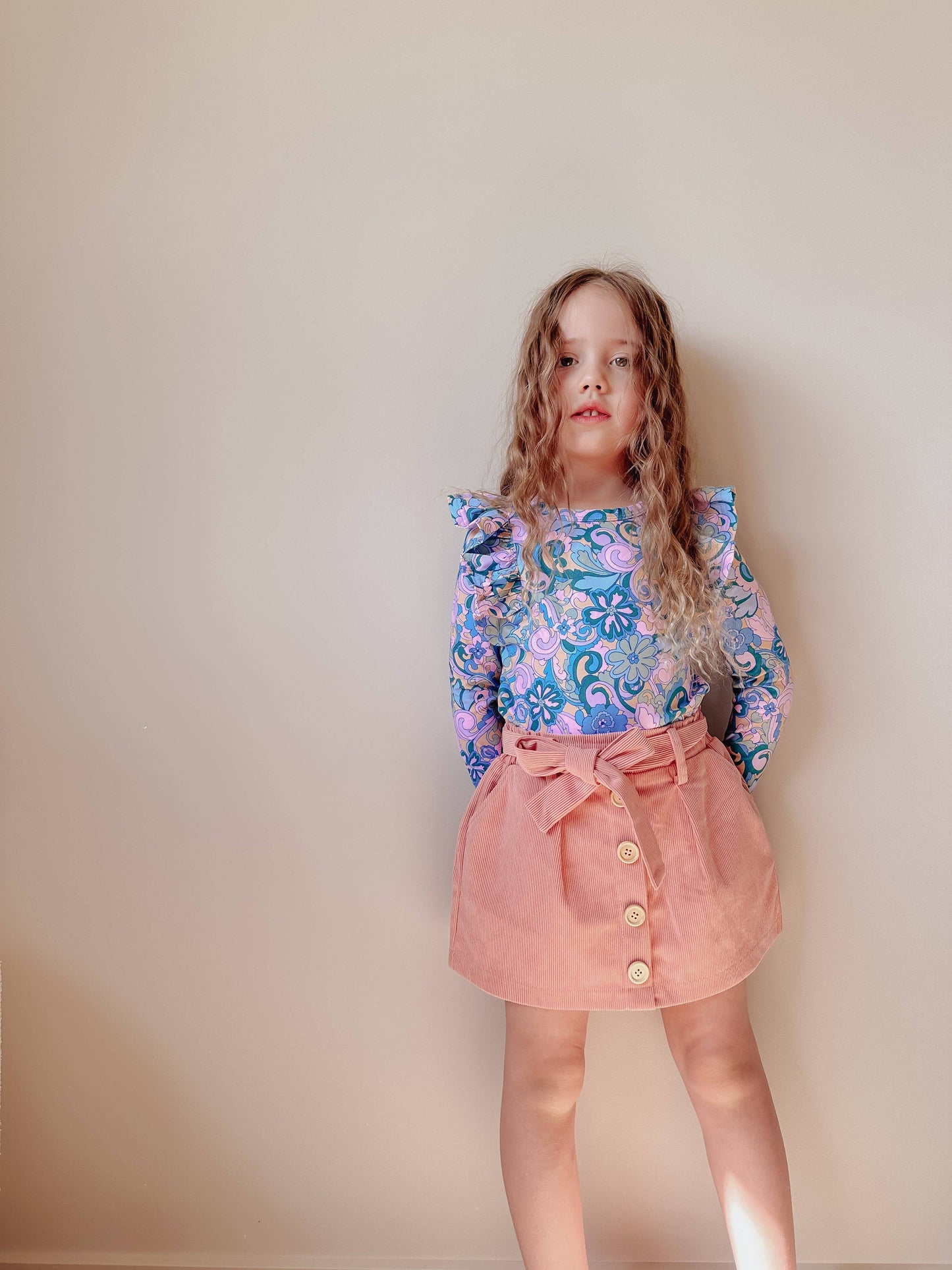 Shimmy Long Sleeve Onesie/Top - PAISLEY
