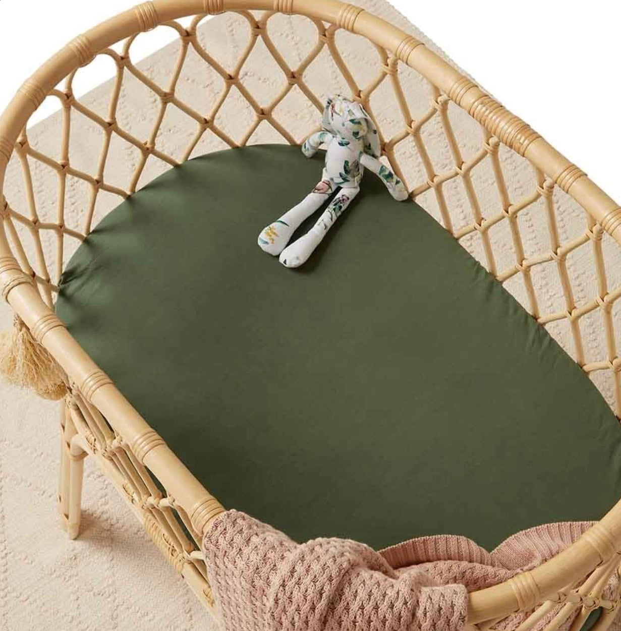 Olive Organic Bassinet Sheet | Change Pad Cover