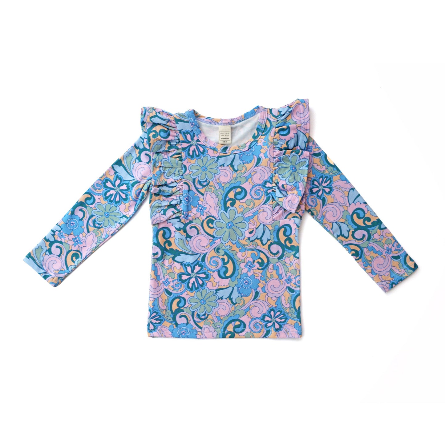 Shimmy Long Sleeve Onesie/Top - PAISLEY