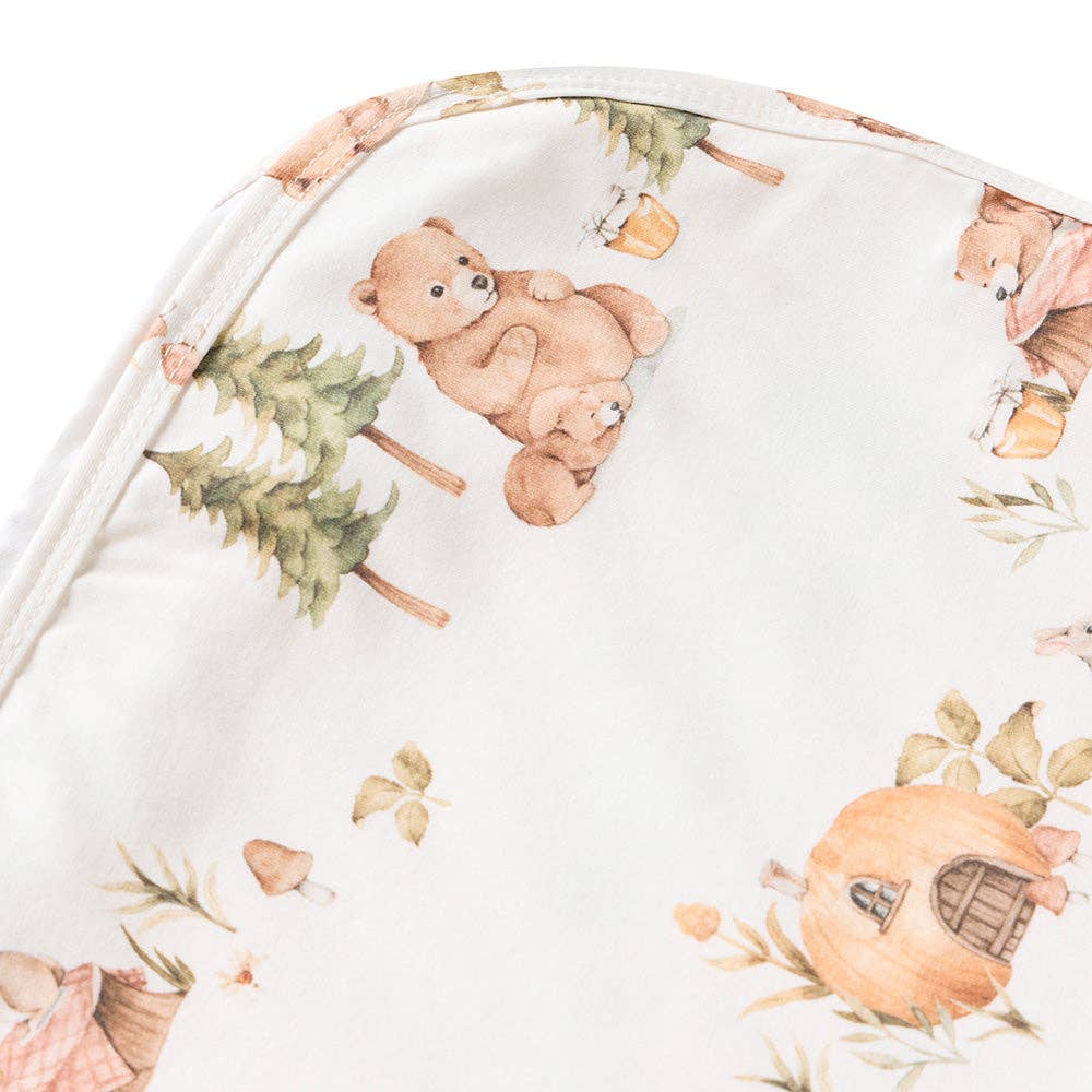 Bears Organic Jersey Wrap & Beanie Set