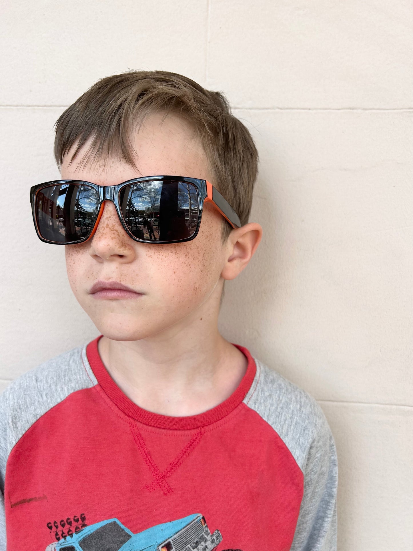 Kids Black & Orange Sunnies