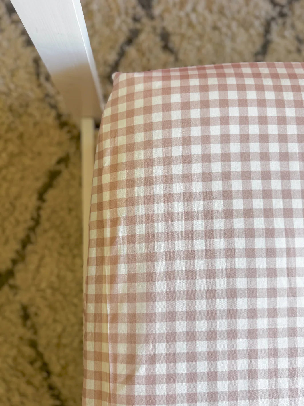 WATERPROOF SINGLE BED SHEET - PINK GINGHAM