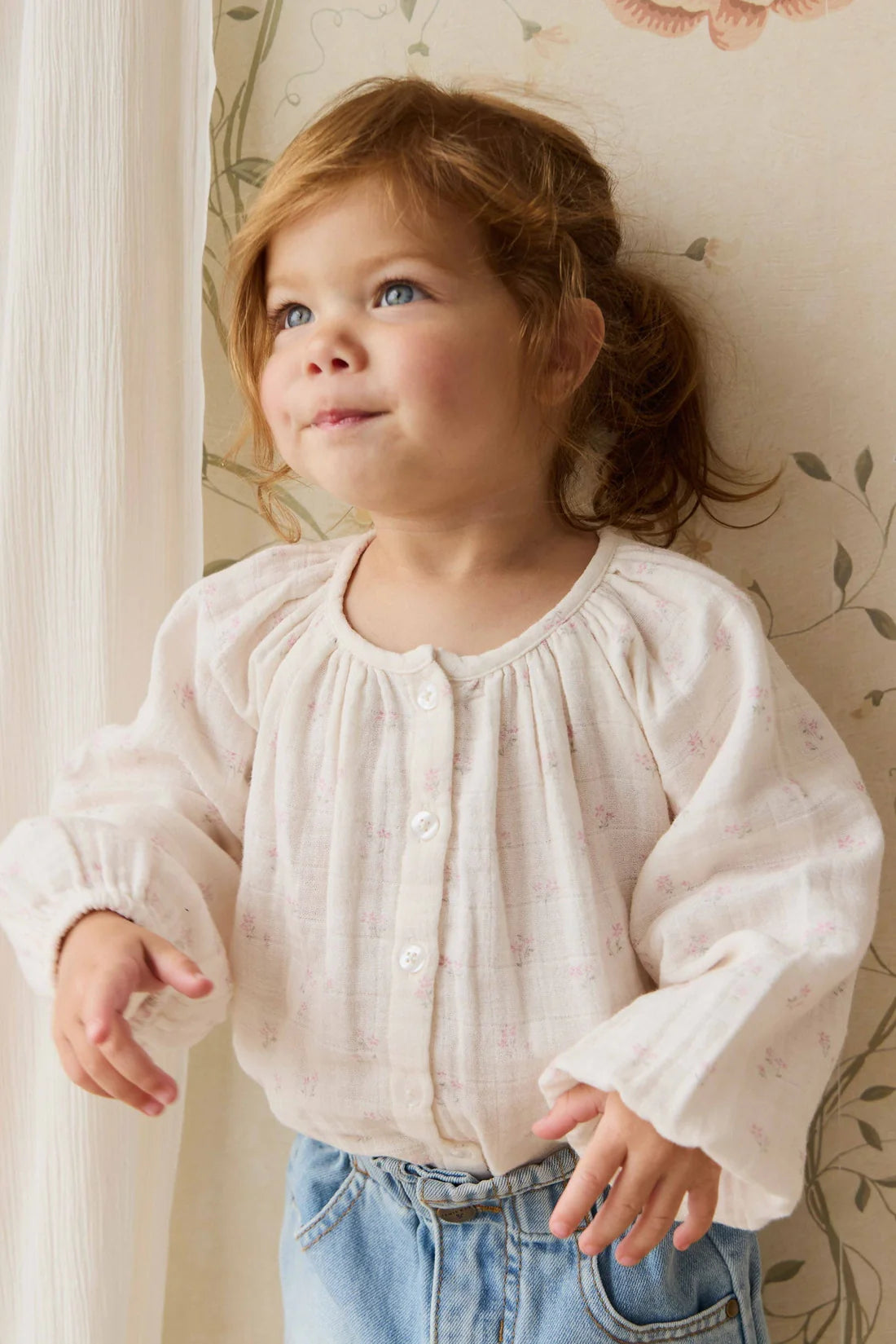 Organic Cotton Muslin Heather Blouse - Pauline Pink