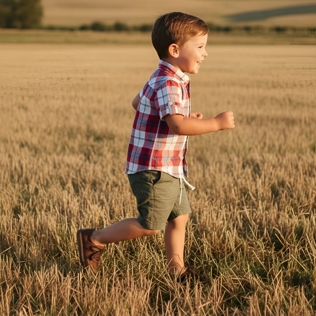 BOYS SONNY SHORTS - GREEN LINEN