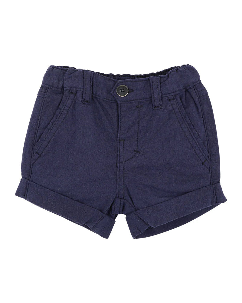 NAVY ROMAN POCKET SHORTS