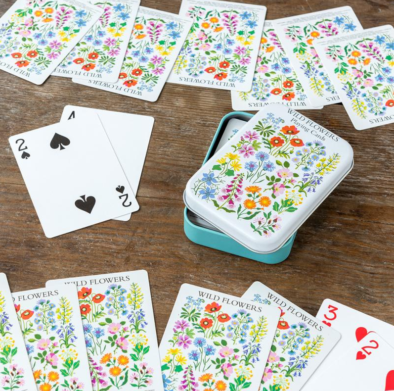 Rex London Playing Cards in a Tin - Wildflowers