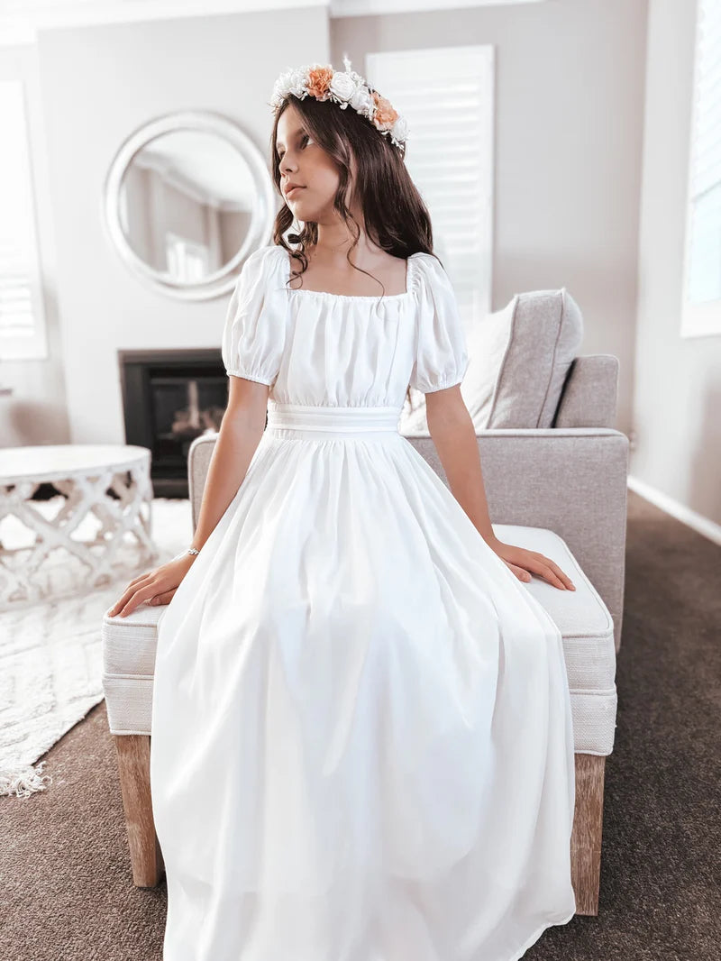 Emilia Girls White Dress