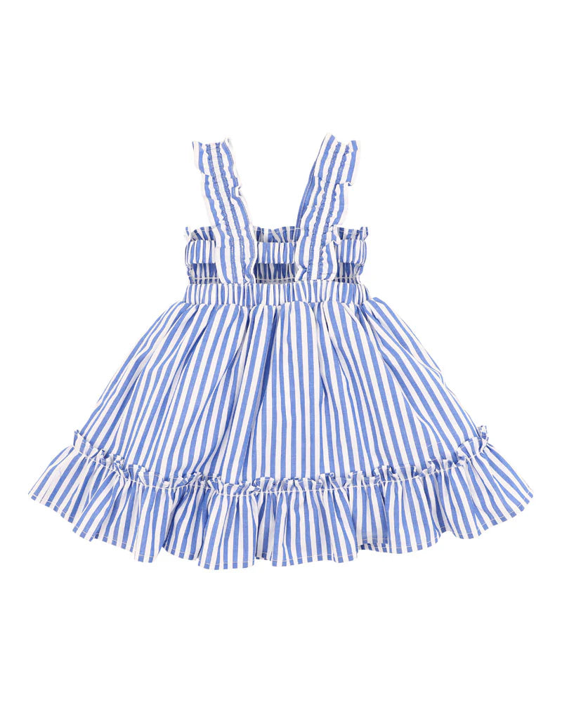 SUMMER VACAY BLUE STRIPE DRESS