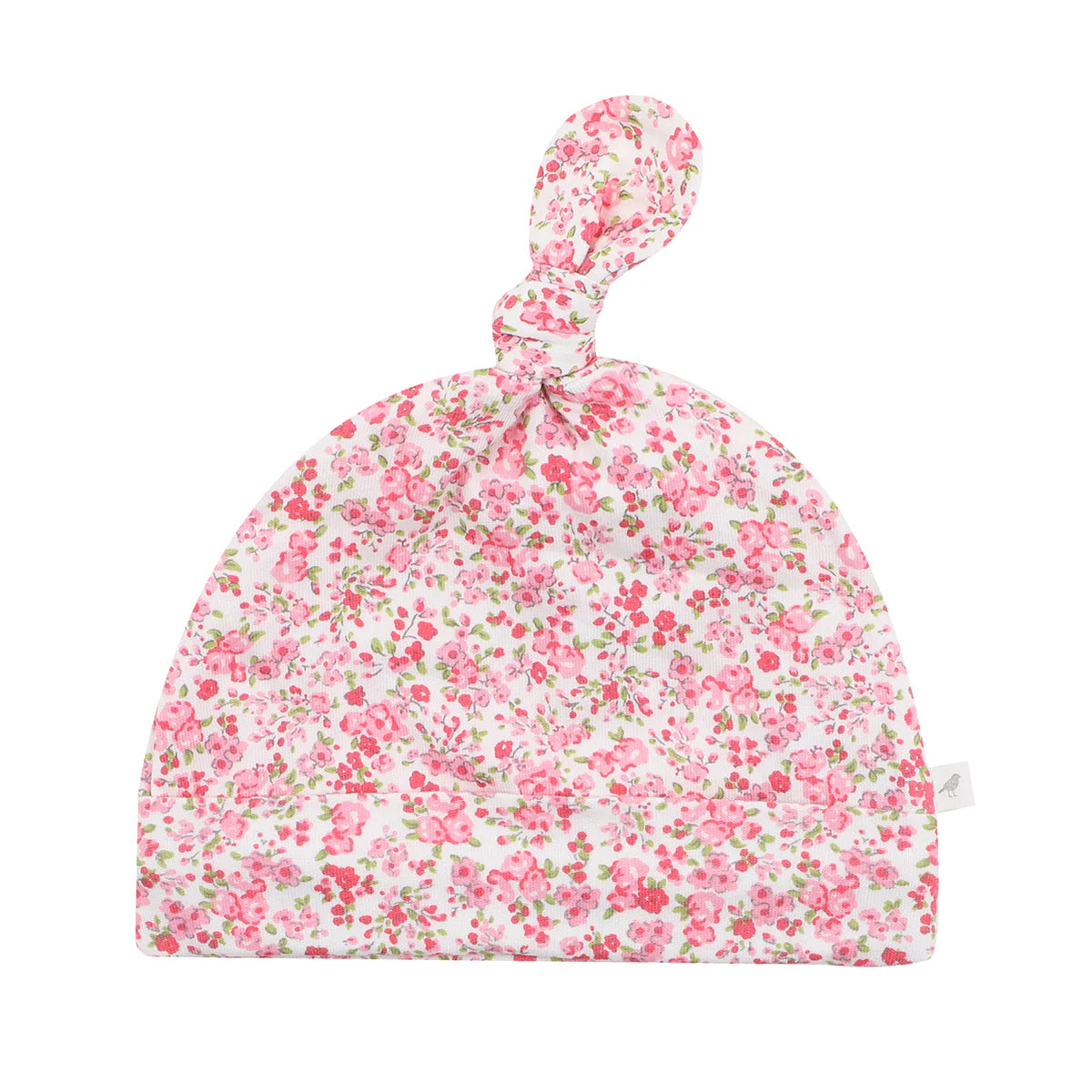 FLORAL ORGANIC BEANIE - XS