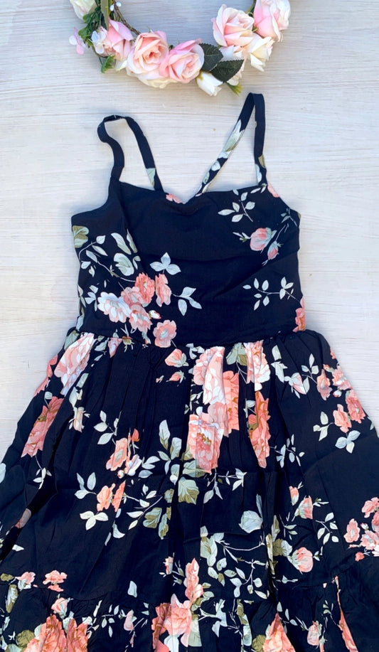 Ava Girls Floral Maxi Dress | Blue