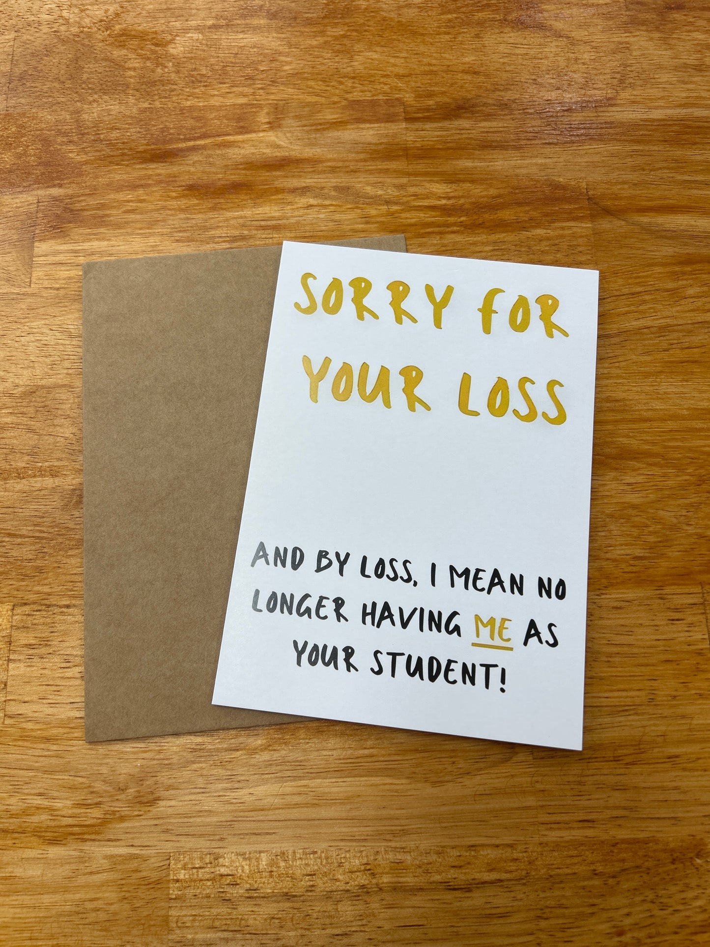 Funny Teacher Card