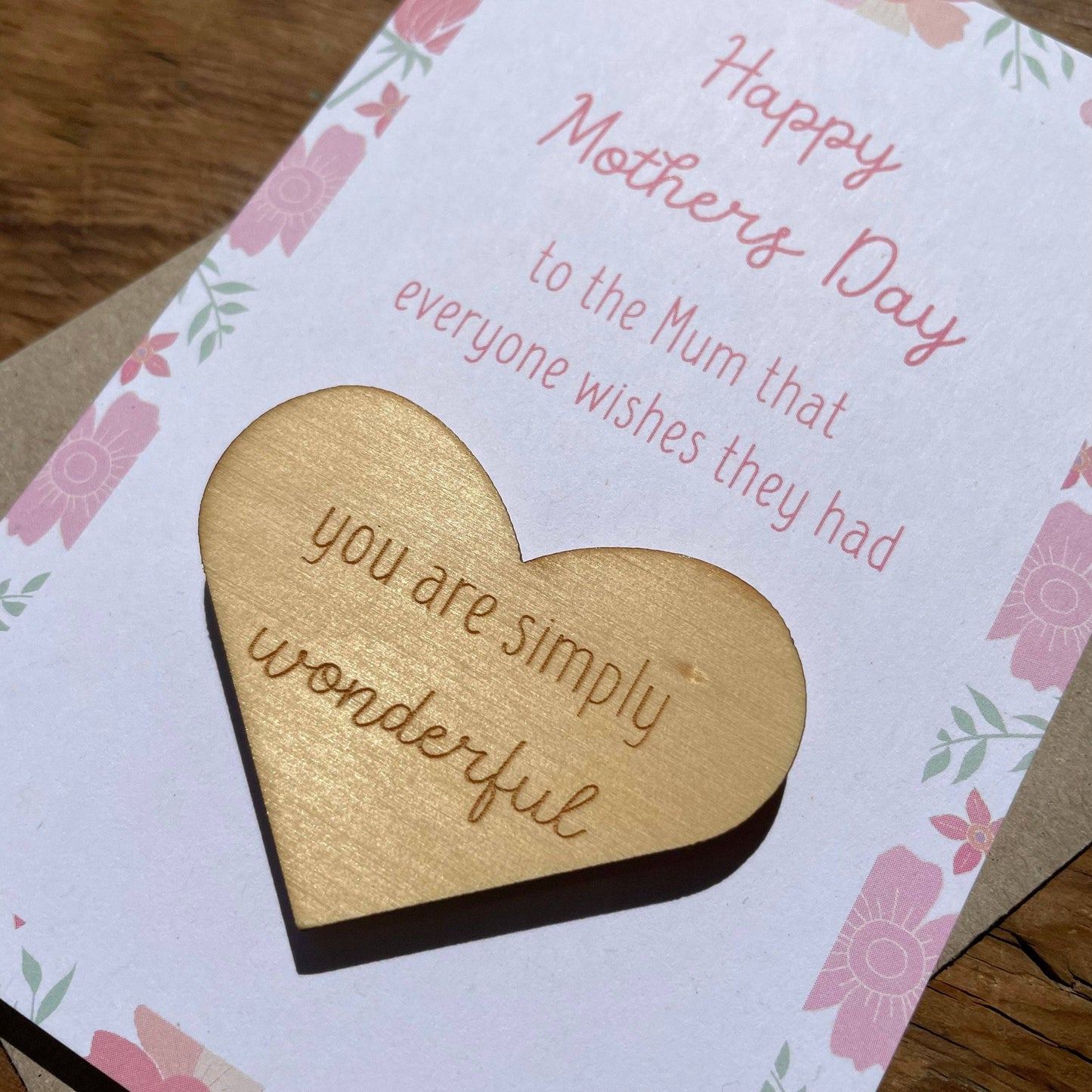 Mothers Day Gift with Wooden Magnet