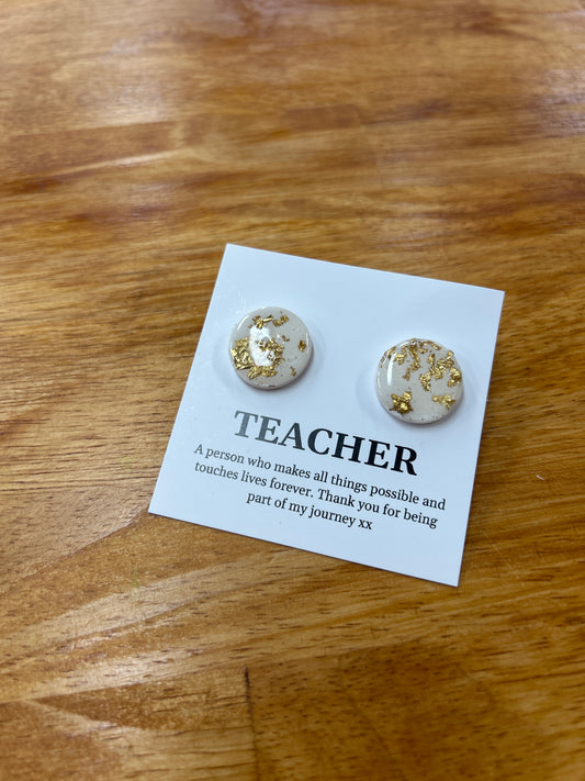 Teacher Earrings - Goldie