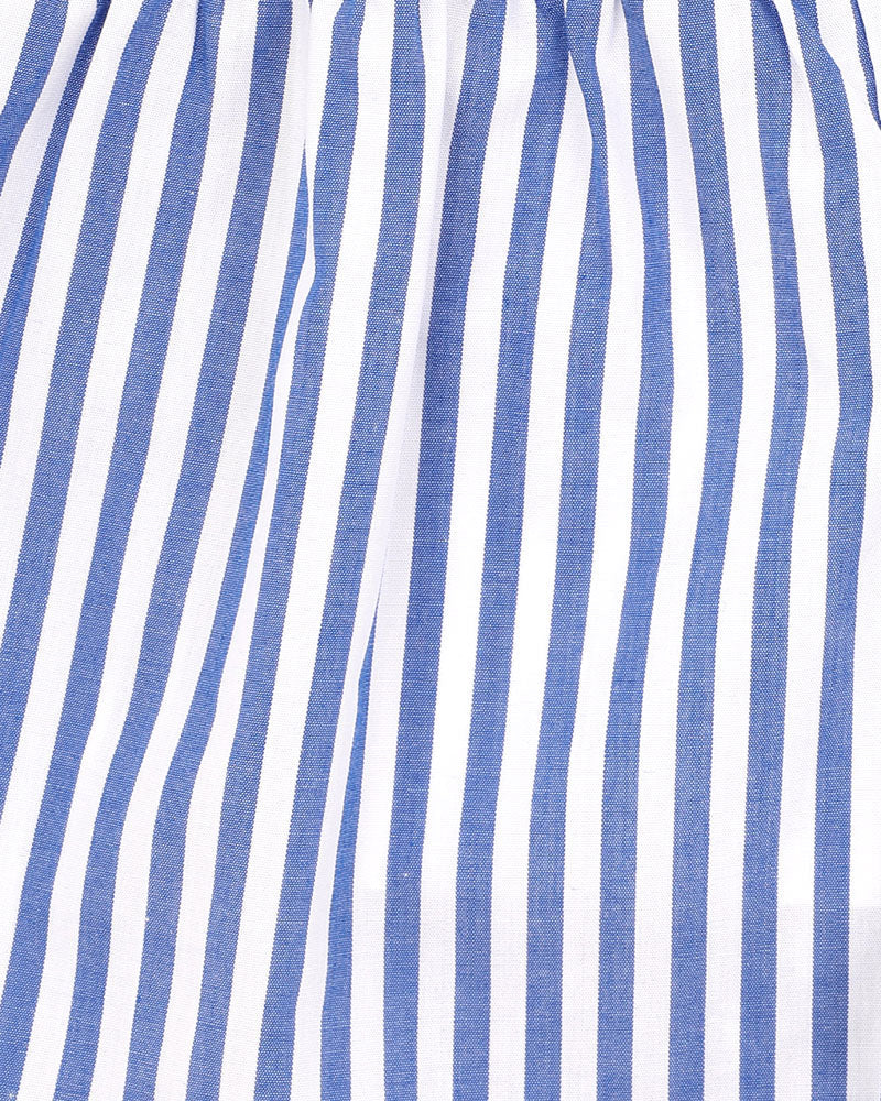 SUMMER VACAY BLUE STRIPE SHORTS