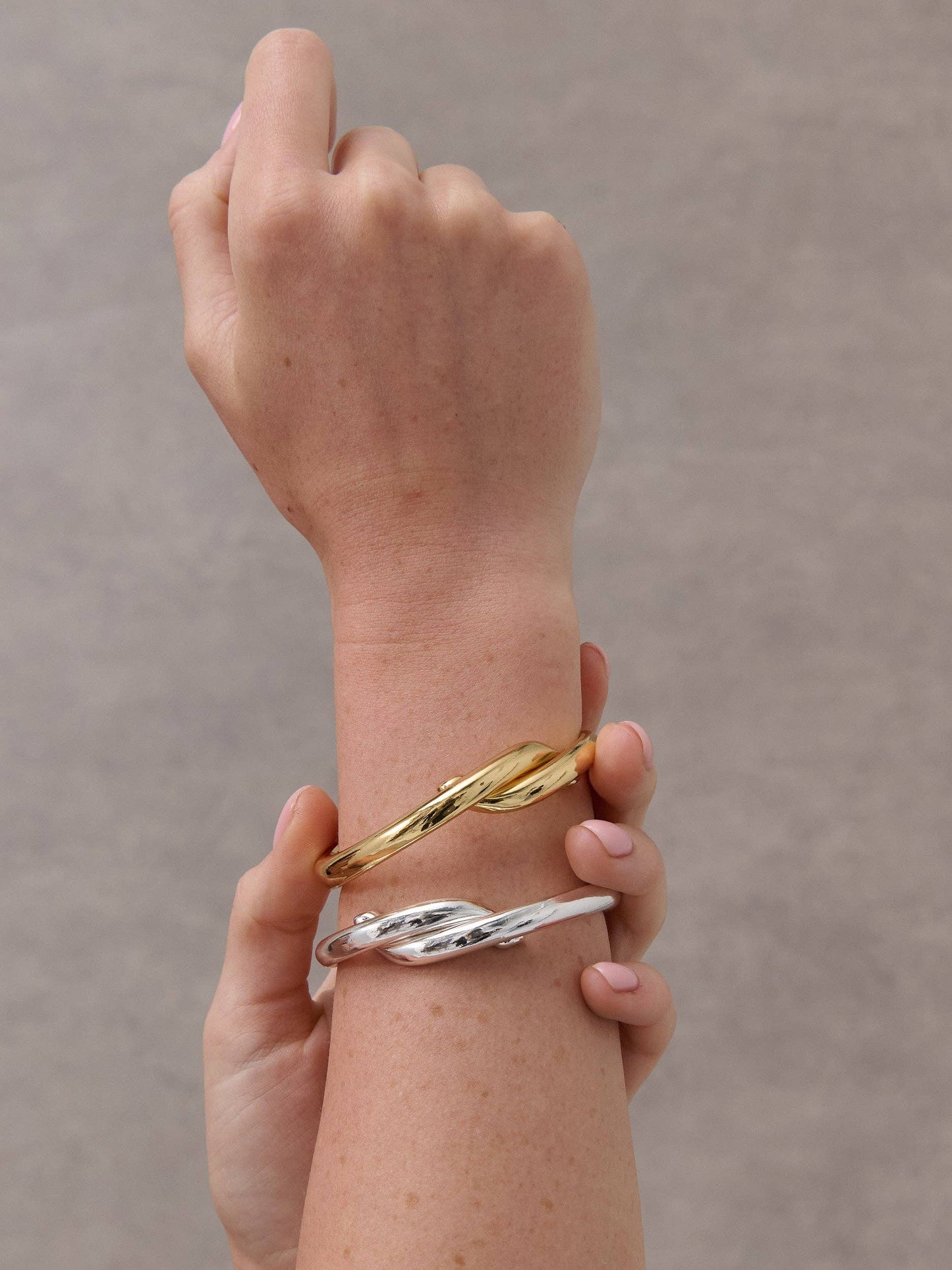 Wave Sterling Silver Plated Open Bangle