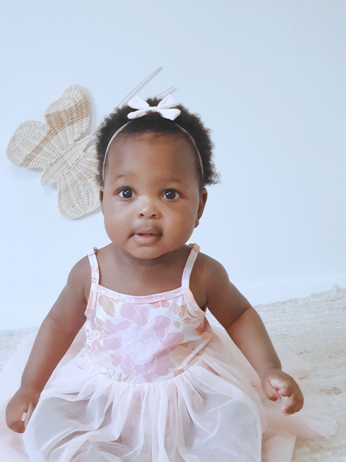 Butterfly Headband Wide Ribbed - CANDY PINK