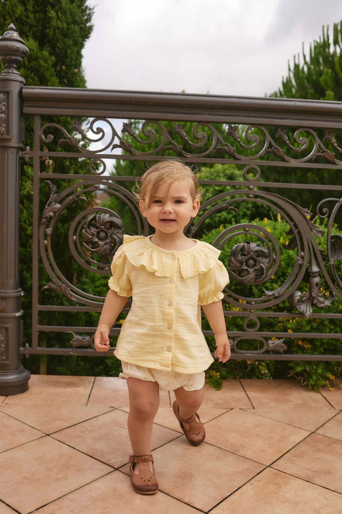 Organic Cotton Muslin Alora Top - Sunshine