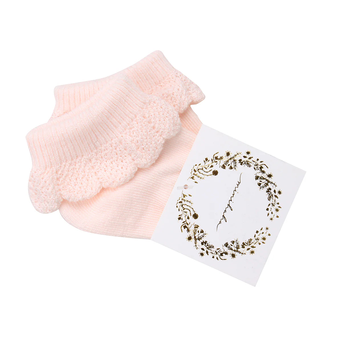 PALE PINK DROP NEEDLE SOCKS