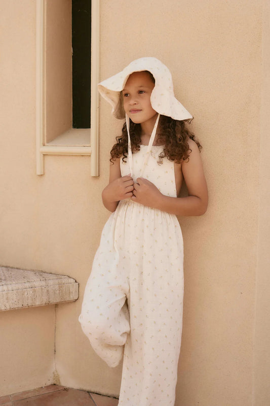 Organic Cotton Muslin Lana Jumpsuit - Vintage Ditsy