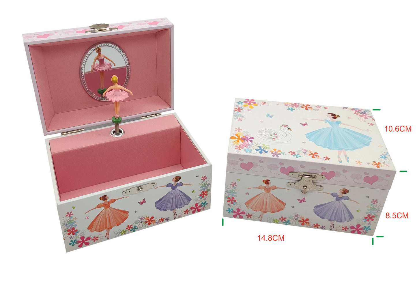 Musical Jewelry Box-Ballerina & Swan