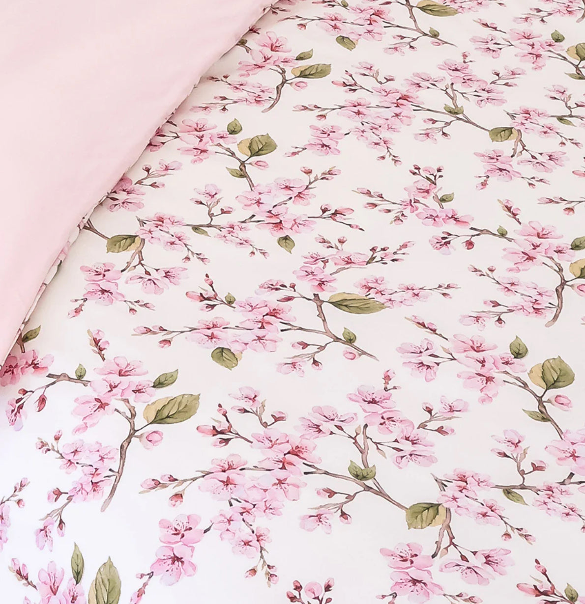 Cherry Blossom Organic Cotton Quilt Cover - Single
