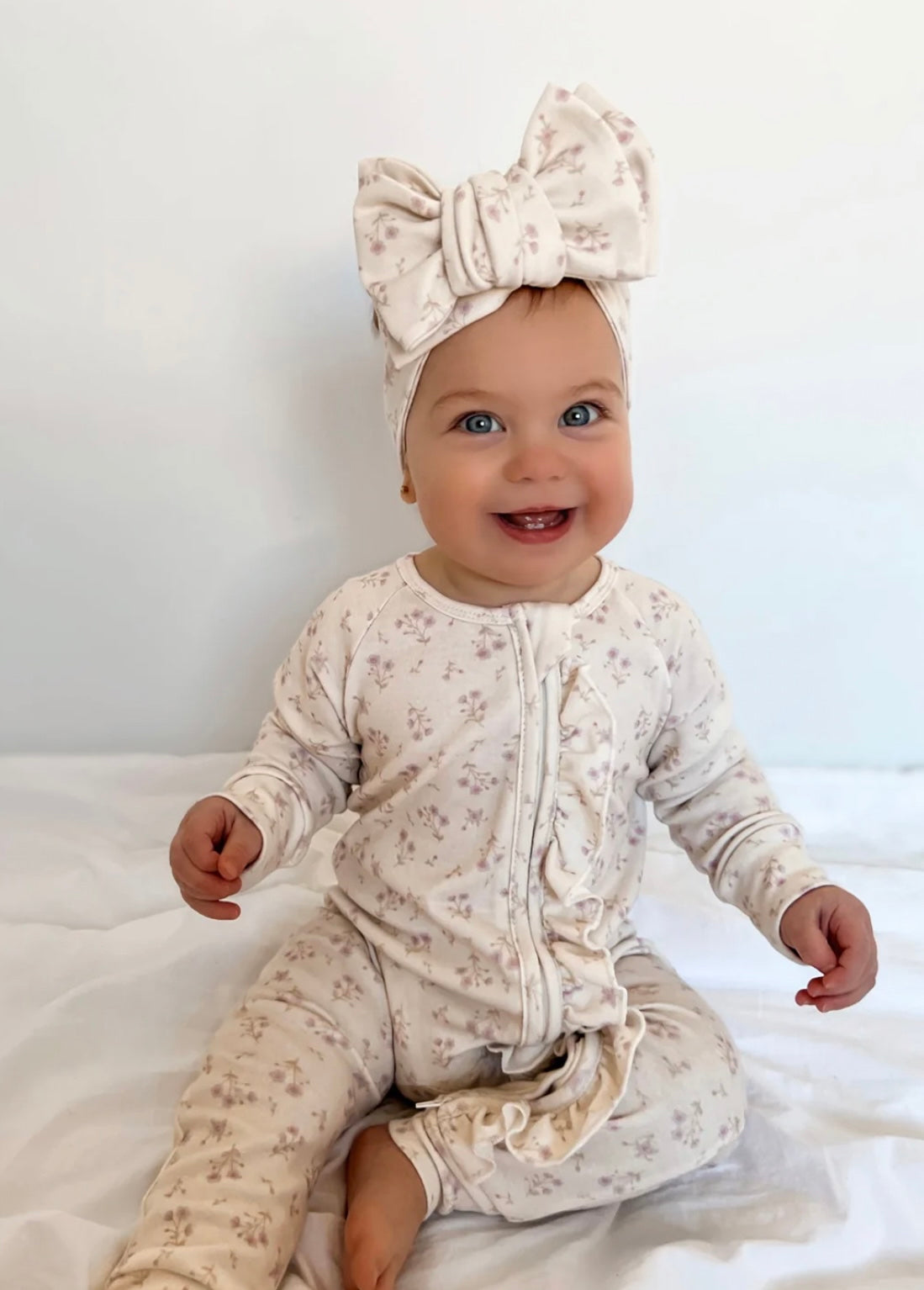 Frill Zip Romper | Paisley Lilac