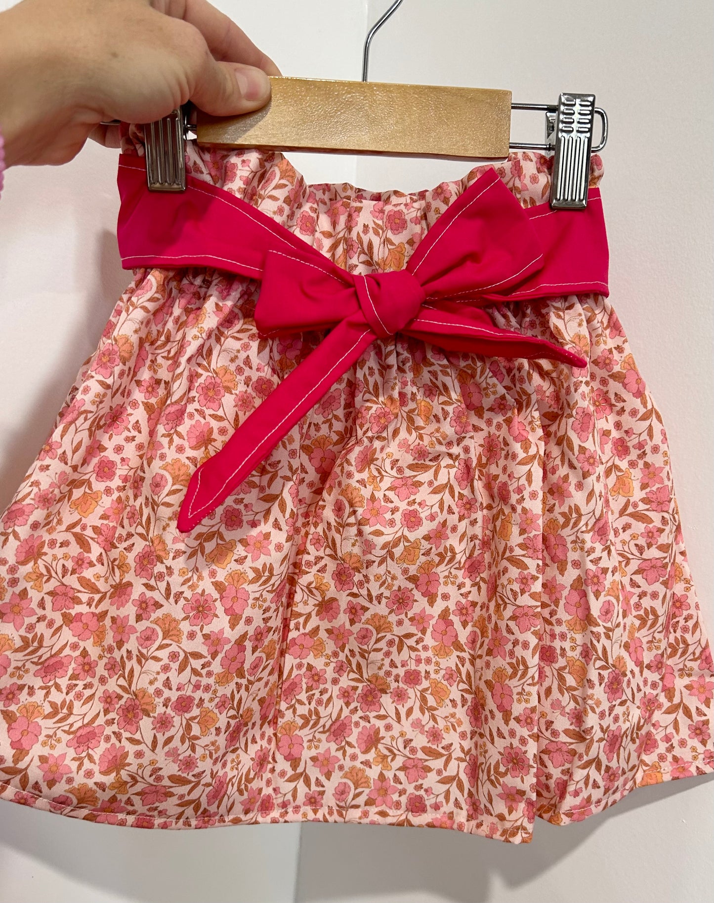 Hallie Paperbag Skirt With Bow Sash