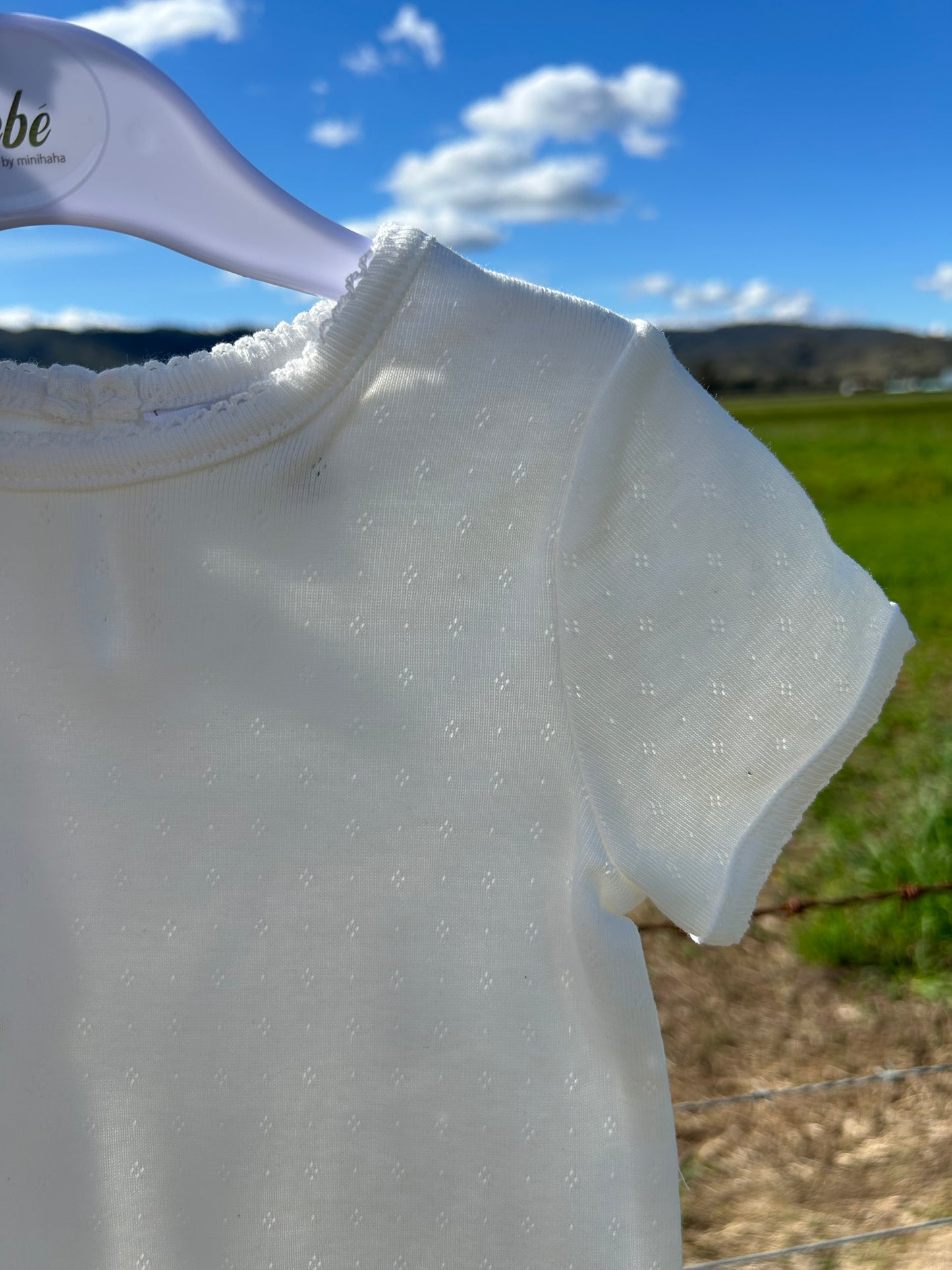 Tess Pointelle Tee Cloud