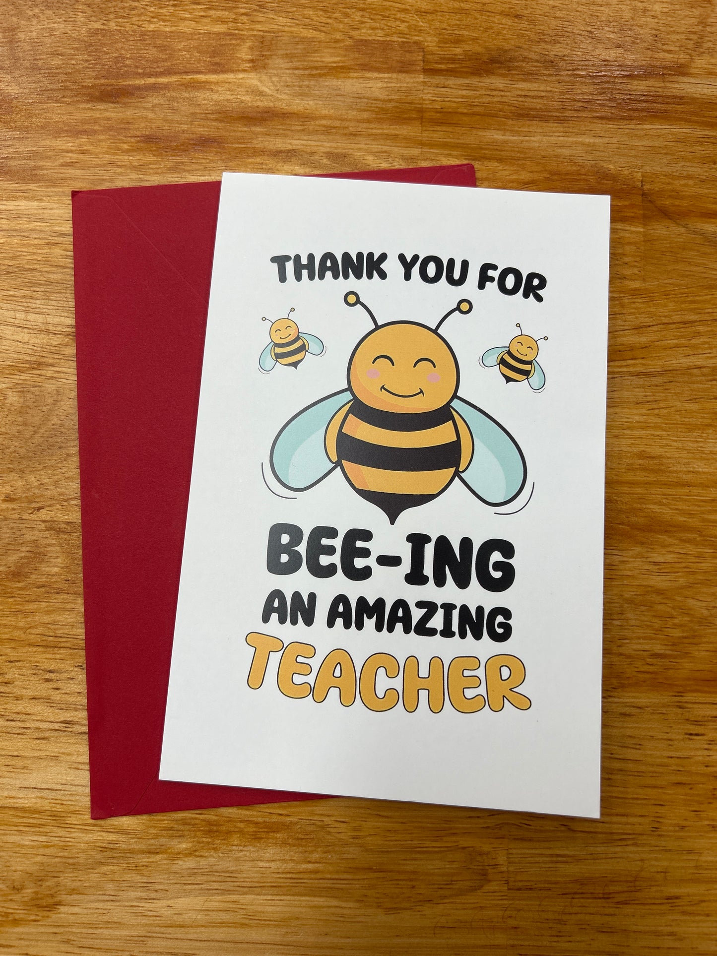 Bee Teacher Card
