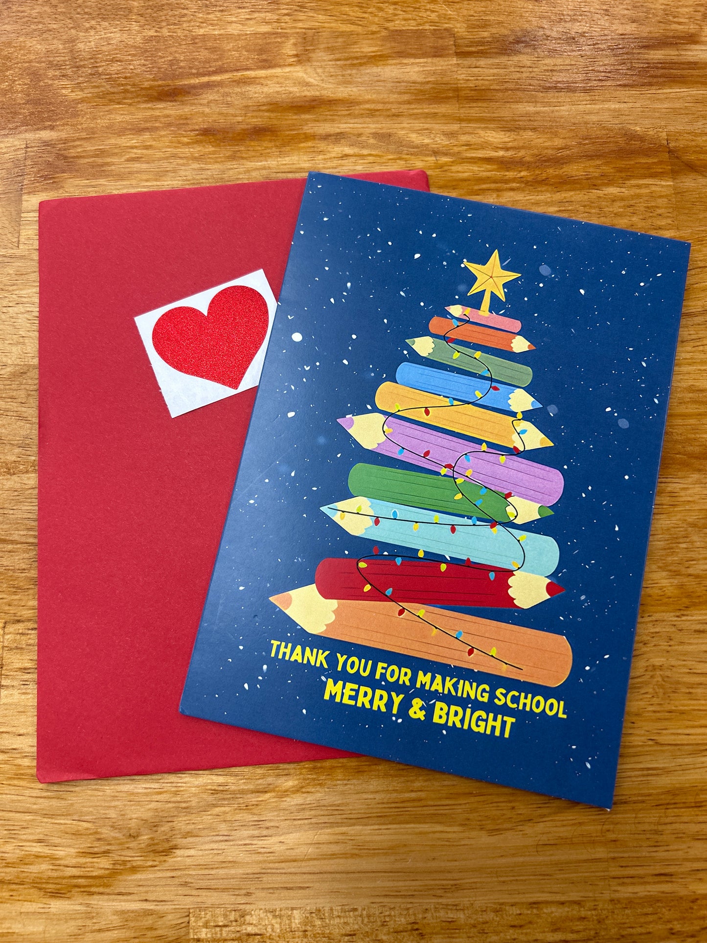 Teacher Christmas Tree Card