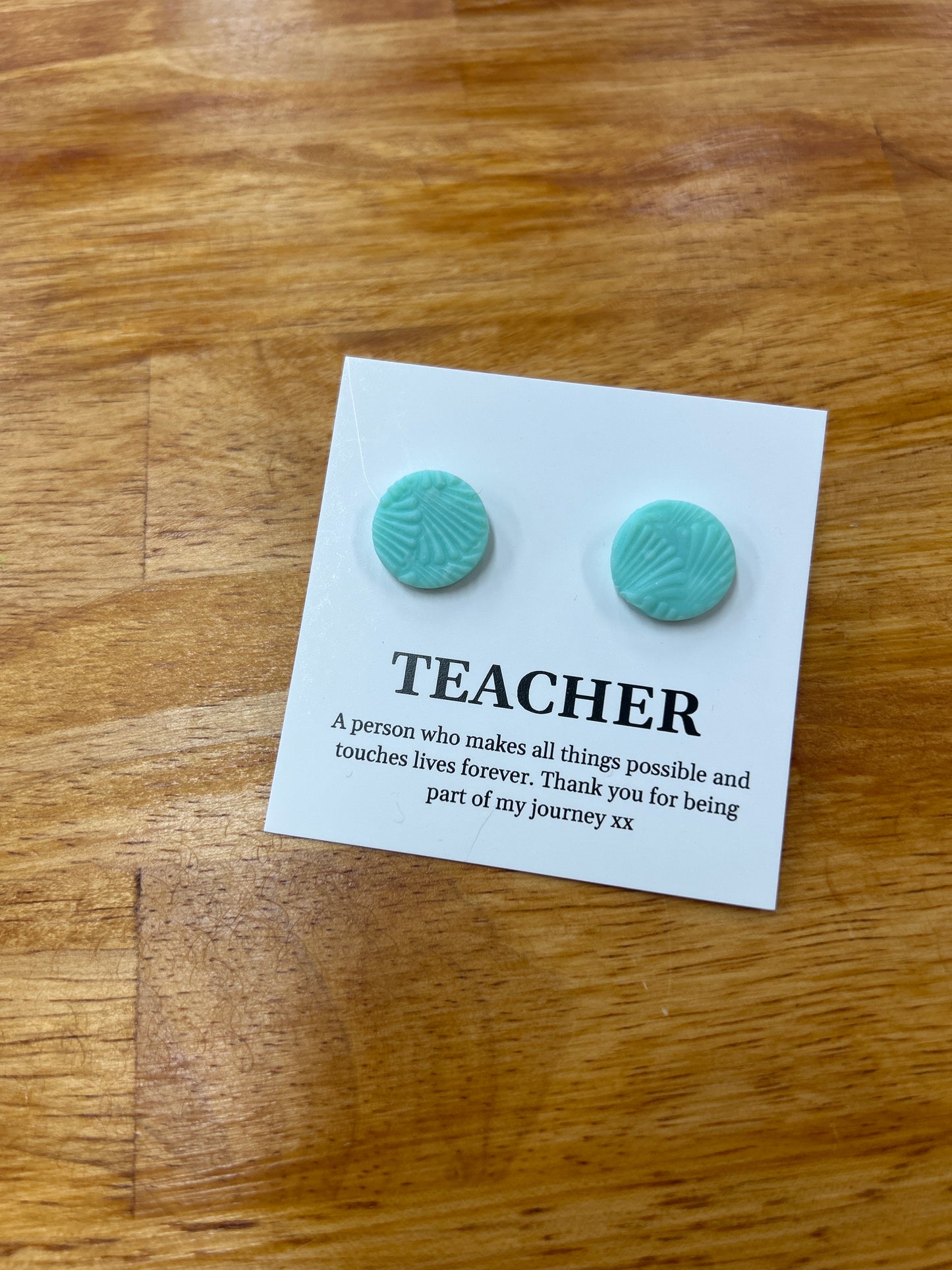 Teacher Earrings - Mint