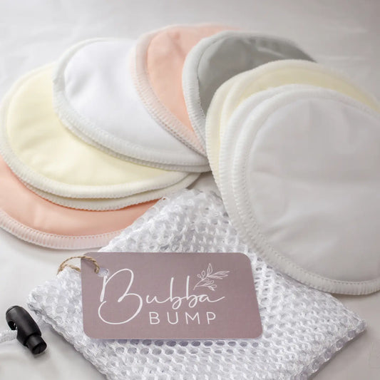 14pk Organic Bamboo Reusable Breast Pads - White