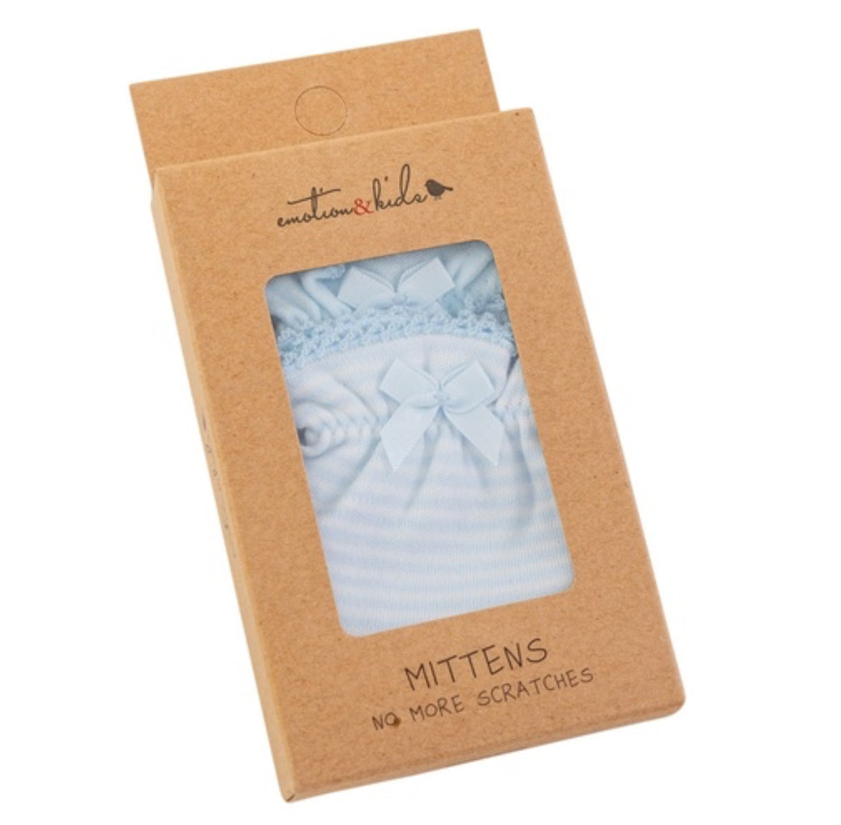 BLUE/STRIPE MITTENS - 2 PAIRS