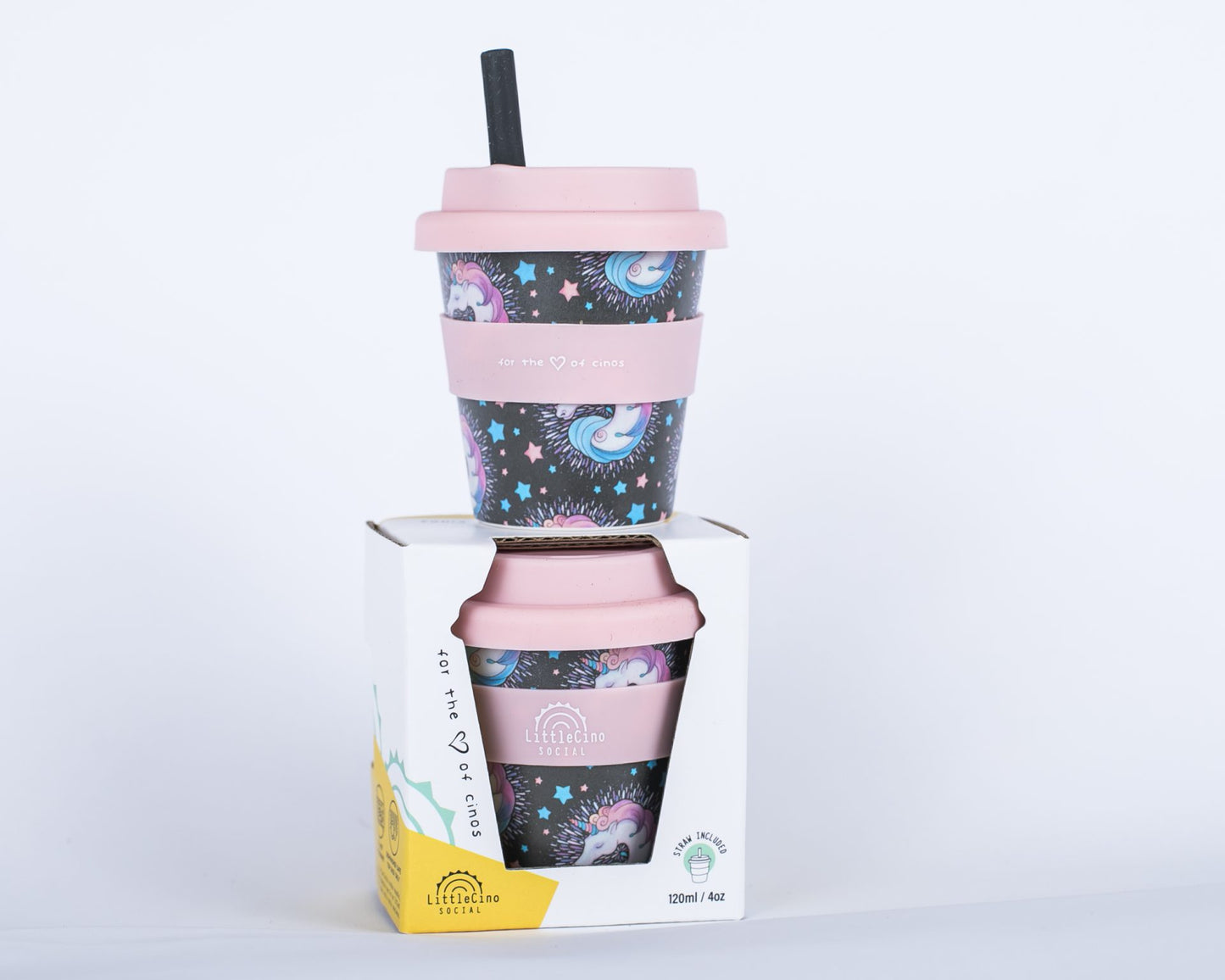 Bubblegum Unicorn Babycino Cup (incl straw)