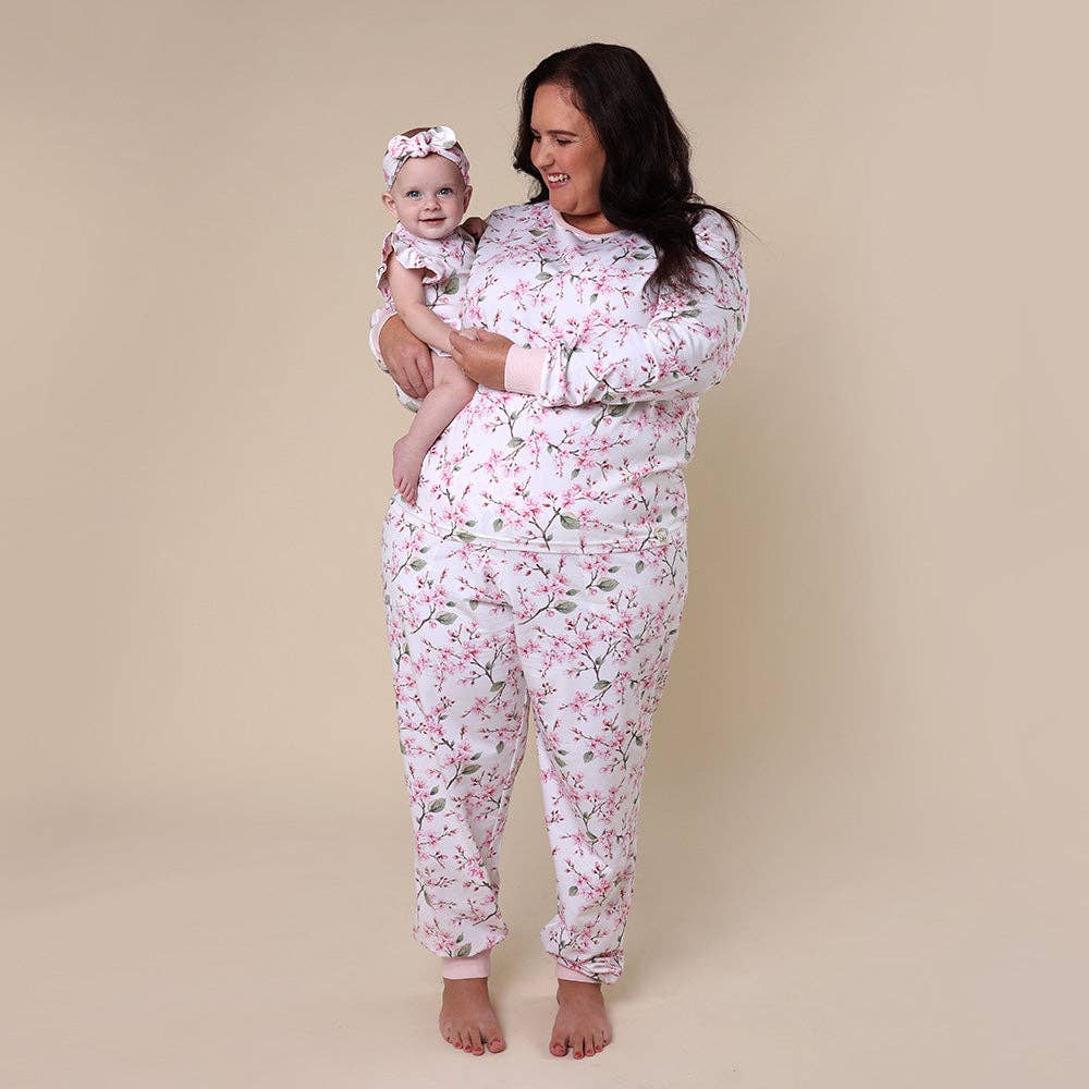 Cherry Blossom Organic Womens Long Sleeve PJ Set