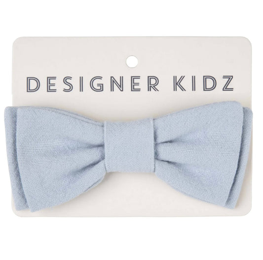 Finley Linen Bow Tie - Ice Blue