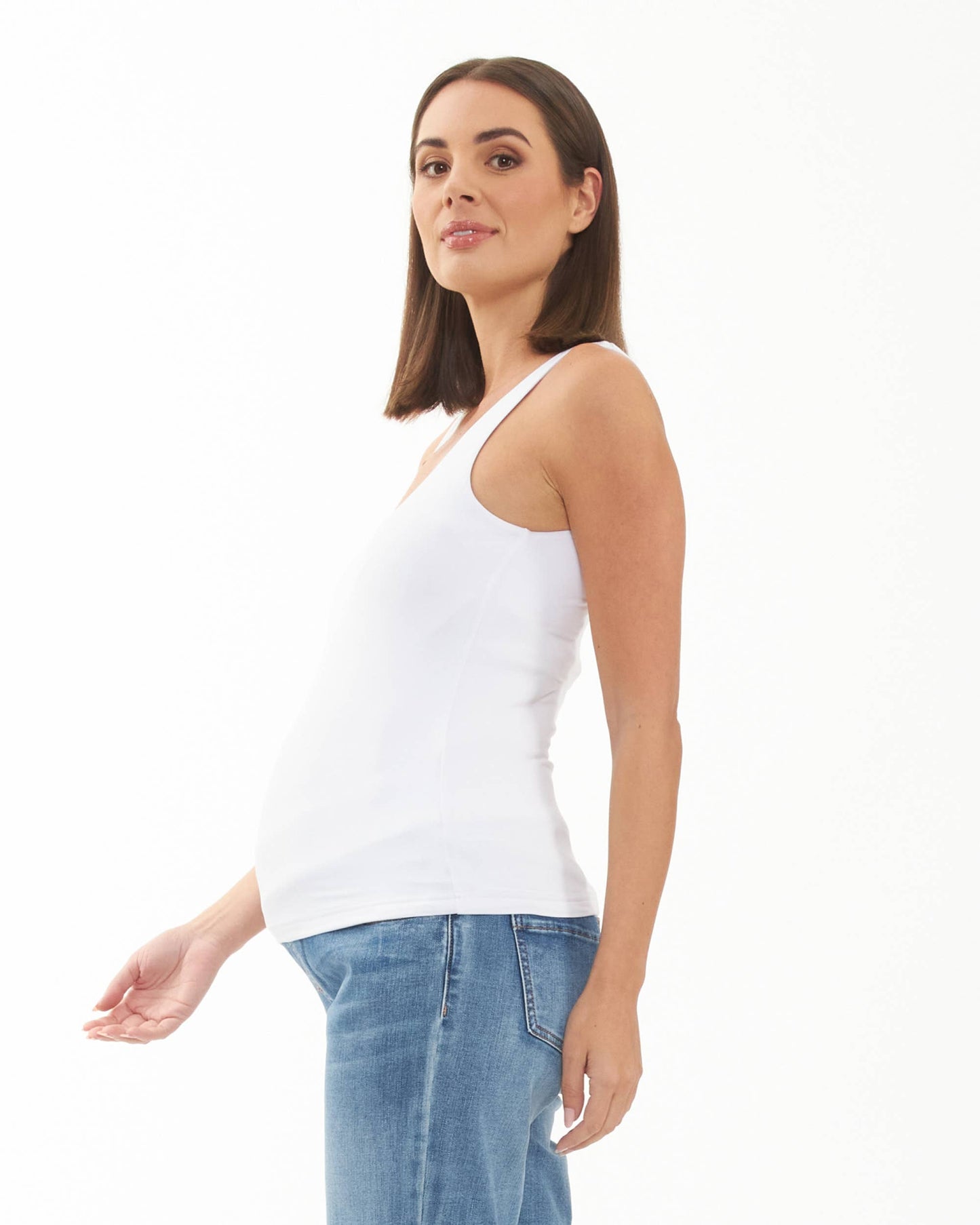 Luxe Knit Tank Top White