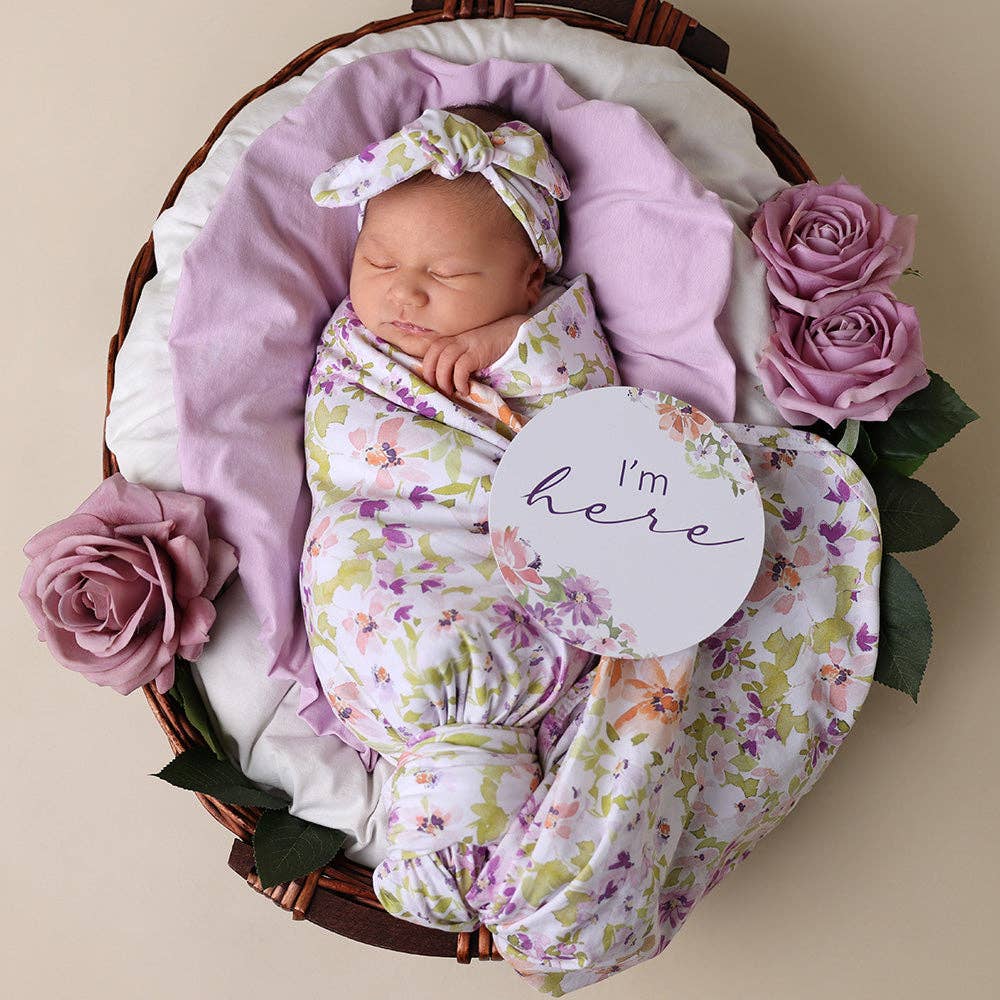 Isla Organic Jersey Wrap & Topknot Set