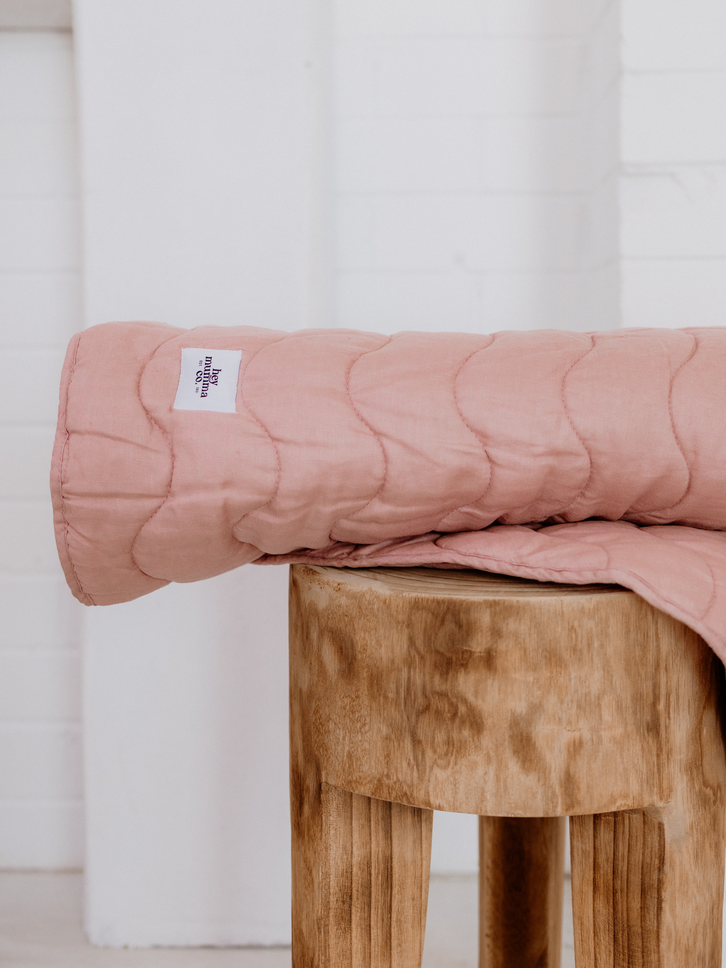 Dusty Rose French Linen Waterproof Playmat