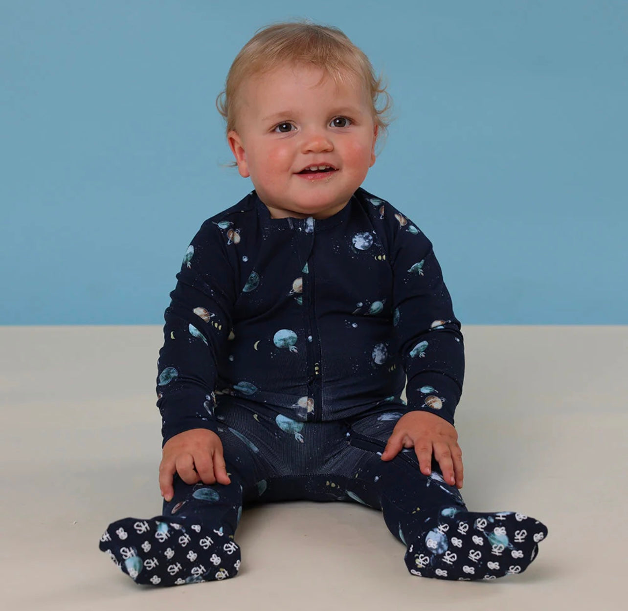 Milky Way Organic Snuggle Sleepsuit Zip Footie