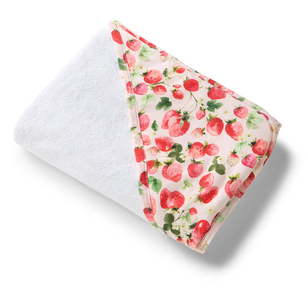 Strawberry Organic Hooded Baby Towel